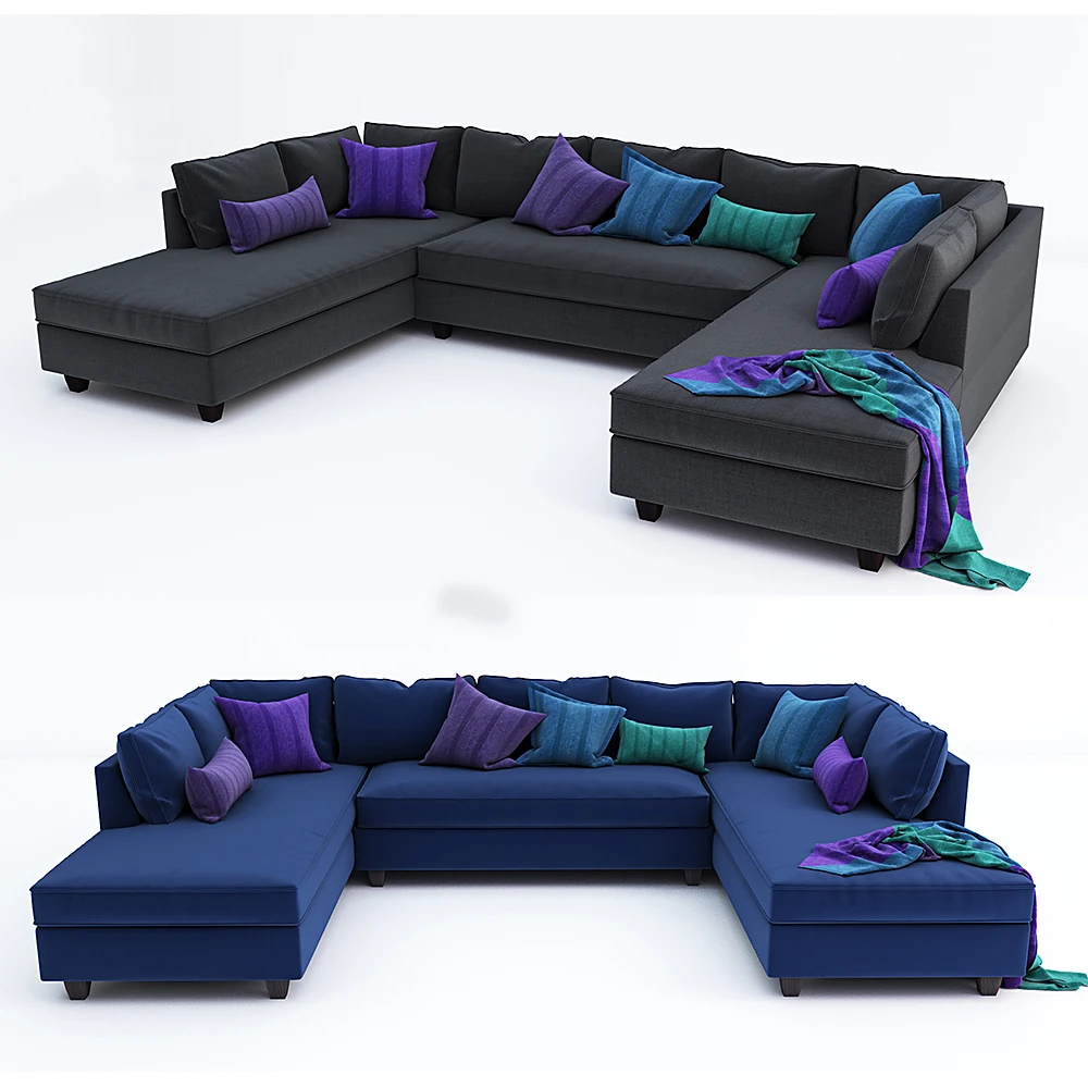 Corner Sofa with Fabric Upholstery