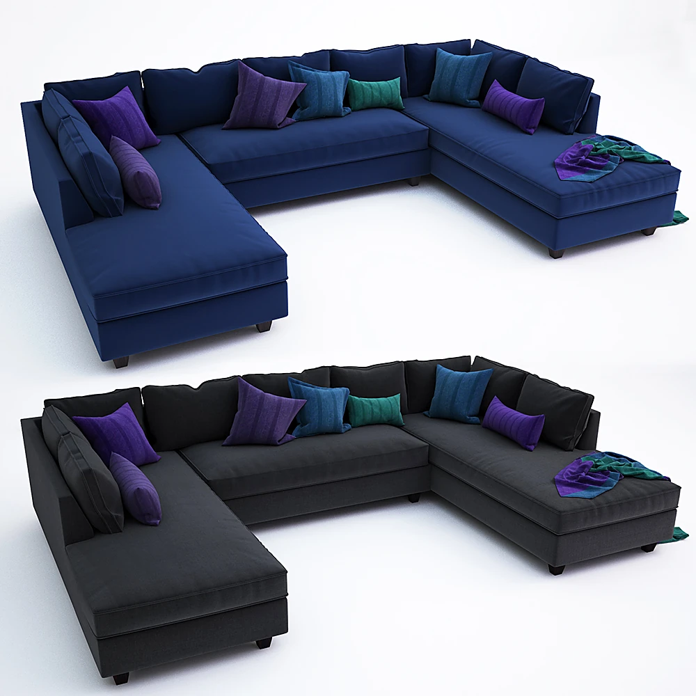 Corner Sofa with Fabric Upholstery (2)
