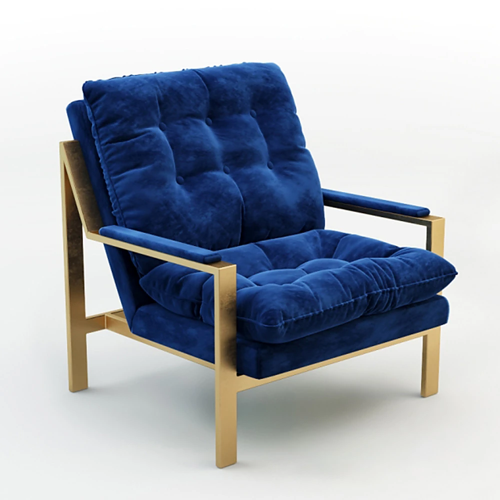 Armchair CAMERON GNAVY by Worlds Away