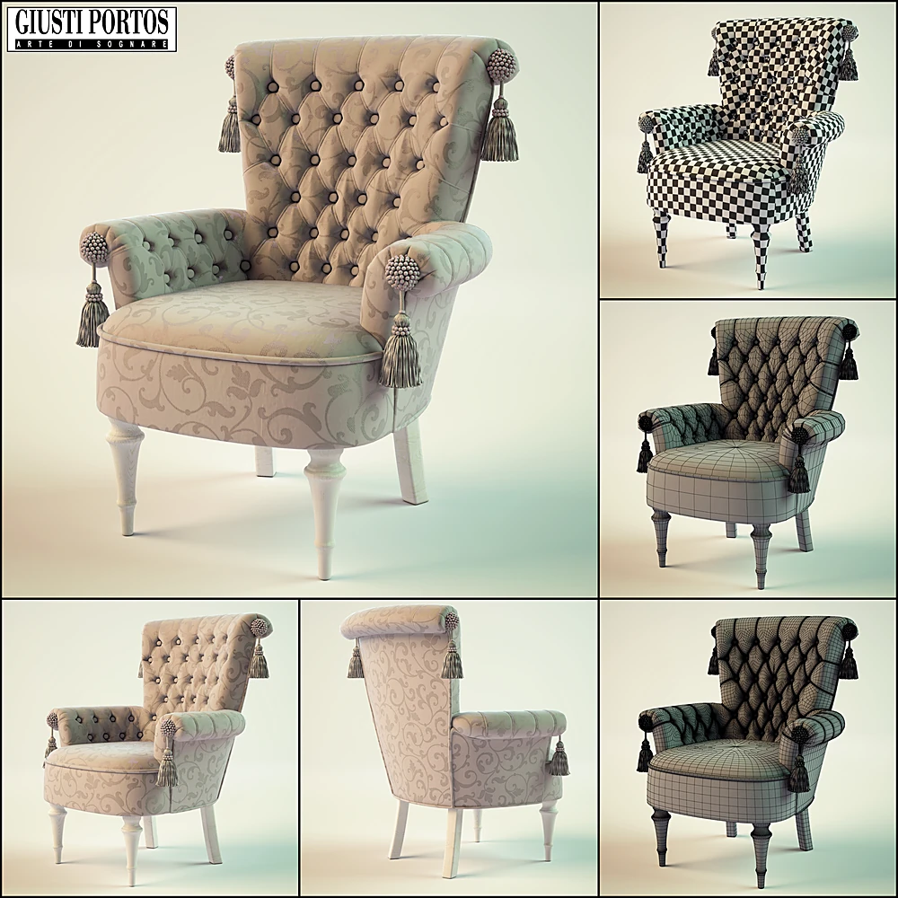 Armchair REGINA by Giusti Portos