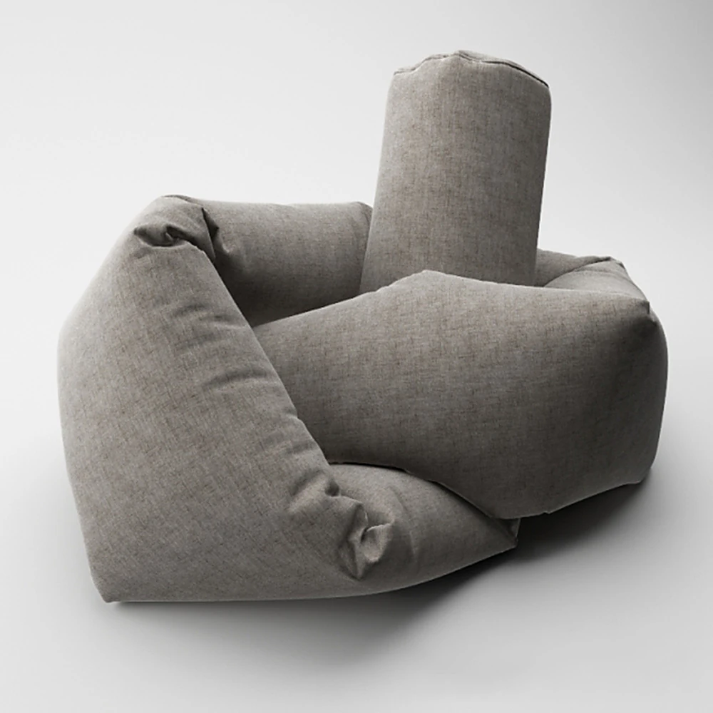 Armchair Futon with Knotted Fabric Design