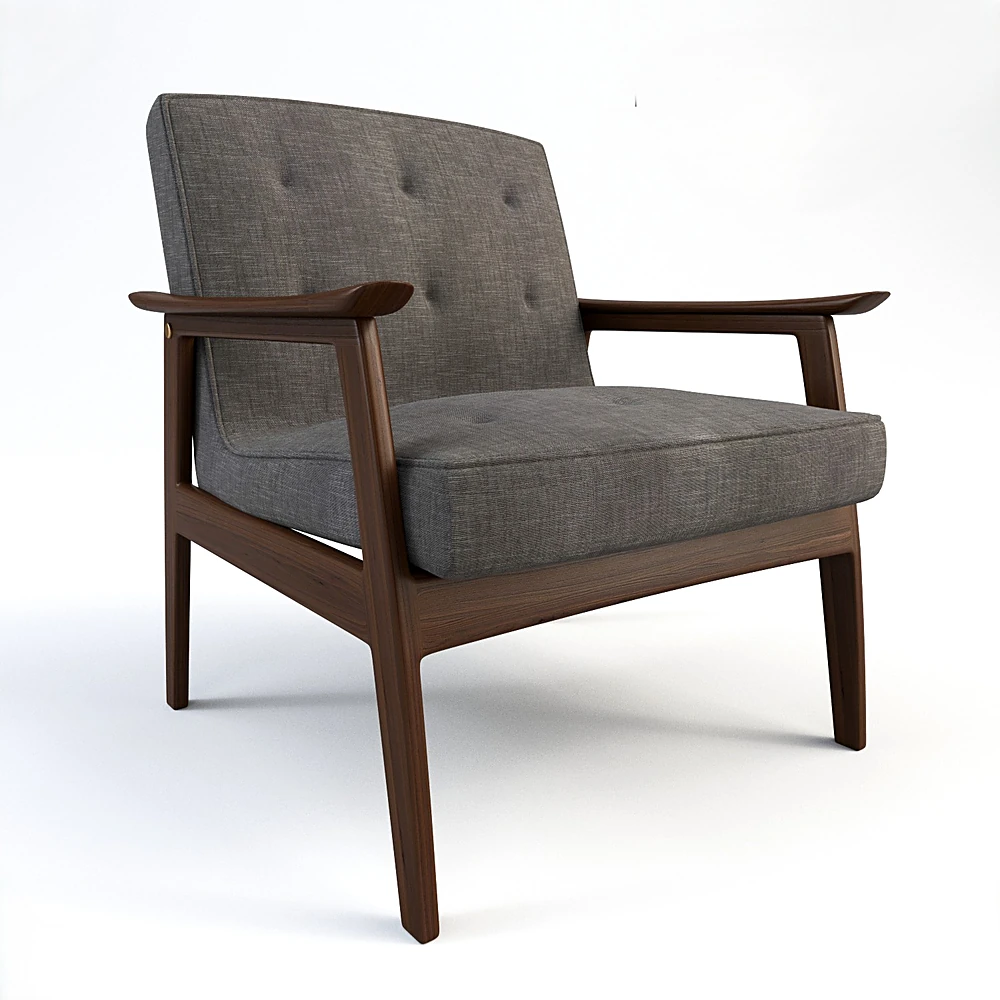 Armchair with Modern Wooden Frame