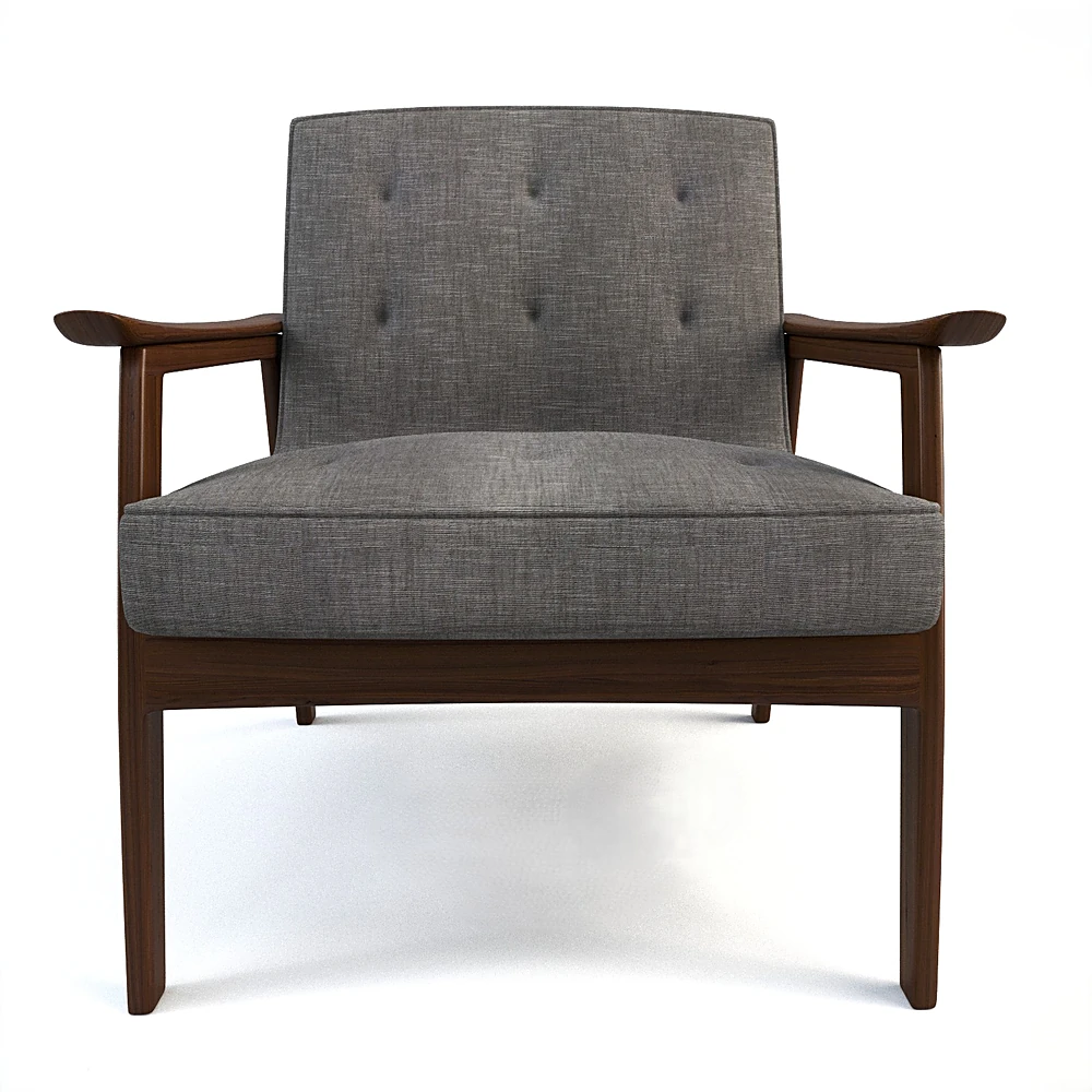 Armchair with Modern Wooden Frame (3)