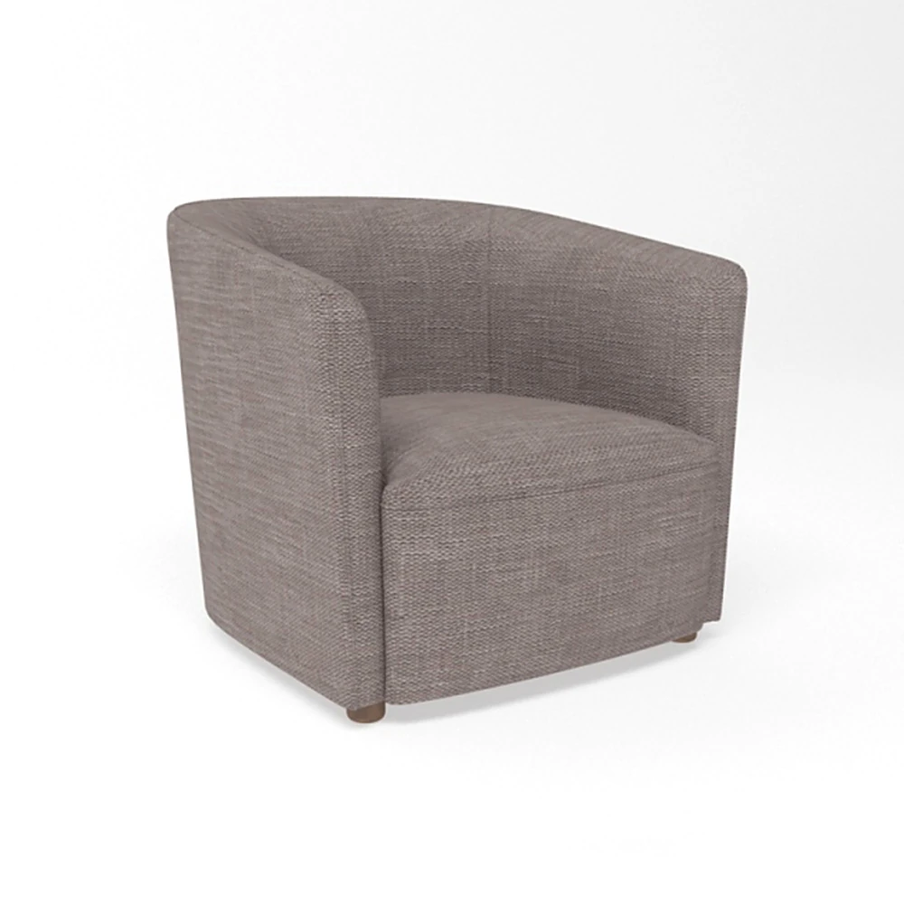 Armchair with Textured Fabric Upholstery