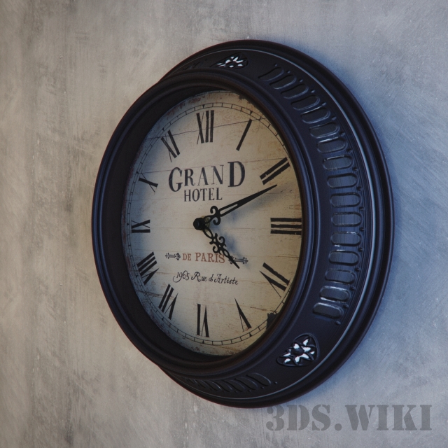 Wall clock Grand Hotel Download the 3D Model (390)