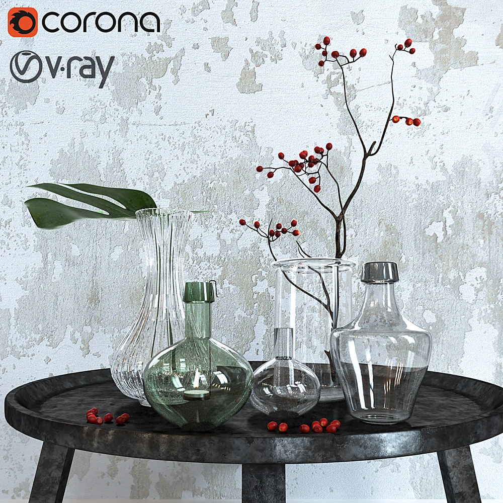 Plants / Vases / Decorative set 1