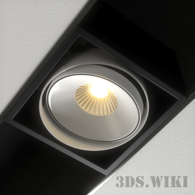 Time LED recessed luminaire - Download the 3D Model (1009 ...