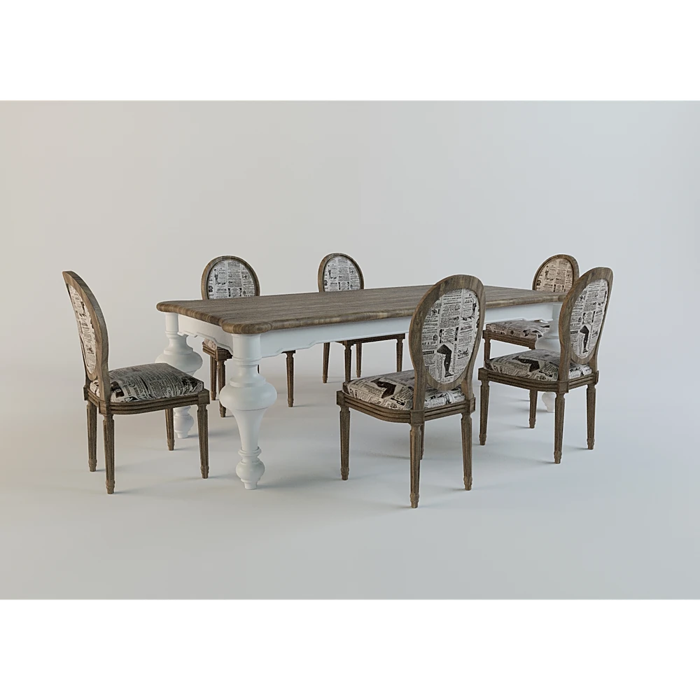 Dining Set Table and Chairs by Dialma Brown