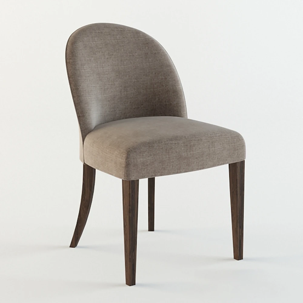 Classic Upholstered Chair with Wooden Legs