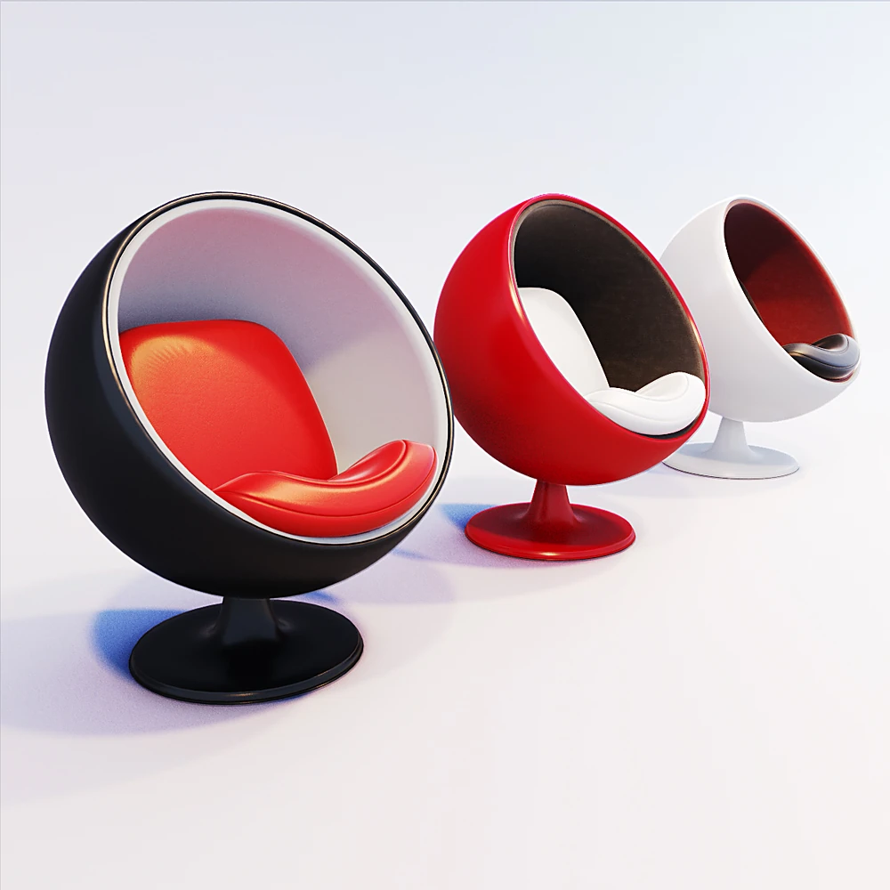 Modern Spherical Plastic Armchair