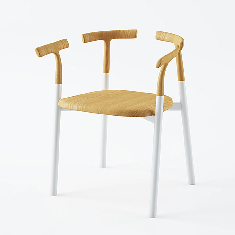 Modern Chair with Twig Wood Backrest