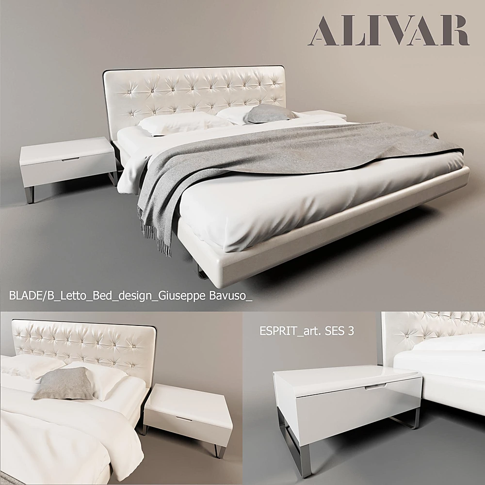 Bed Blade with its own cabinet by Alivar