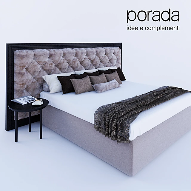 Bed Enya capitone by Porada