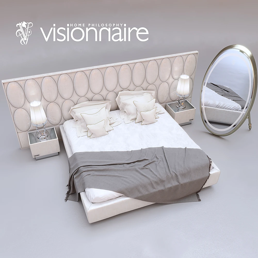 Double Bed Gregory by Visionnaire