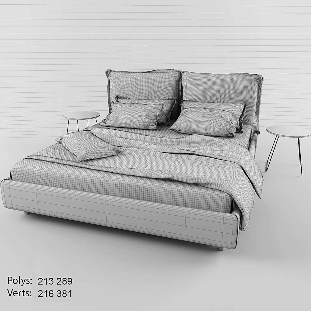 Minimalist Fabric Upholstered Bed (3)