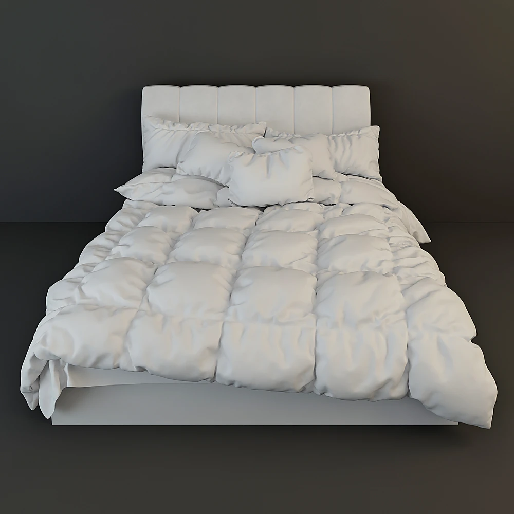 Double Bed Florence with Soft Headboard