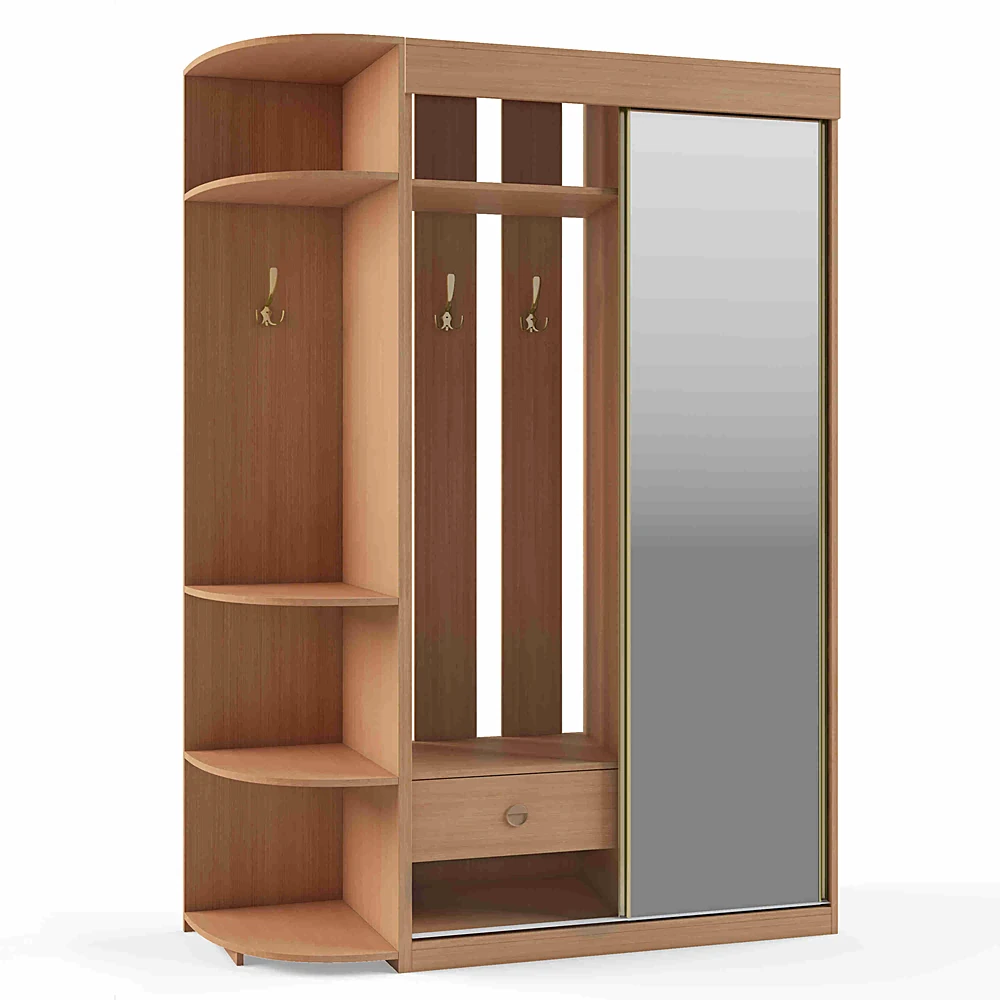 Wooden Hallway Unit with Sliding Mirror Door