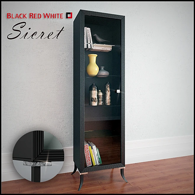 Display Cabinet Sicret by Black Red White