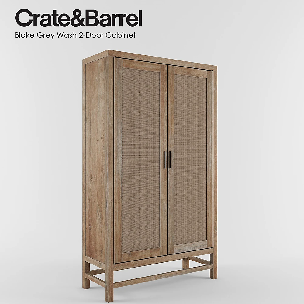 Cabinet Blake Grey Wash 2-Door by Crate&Barrel