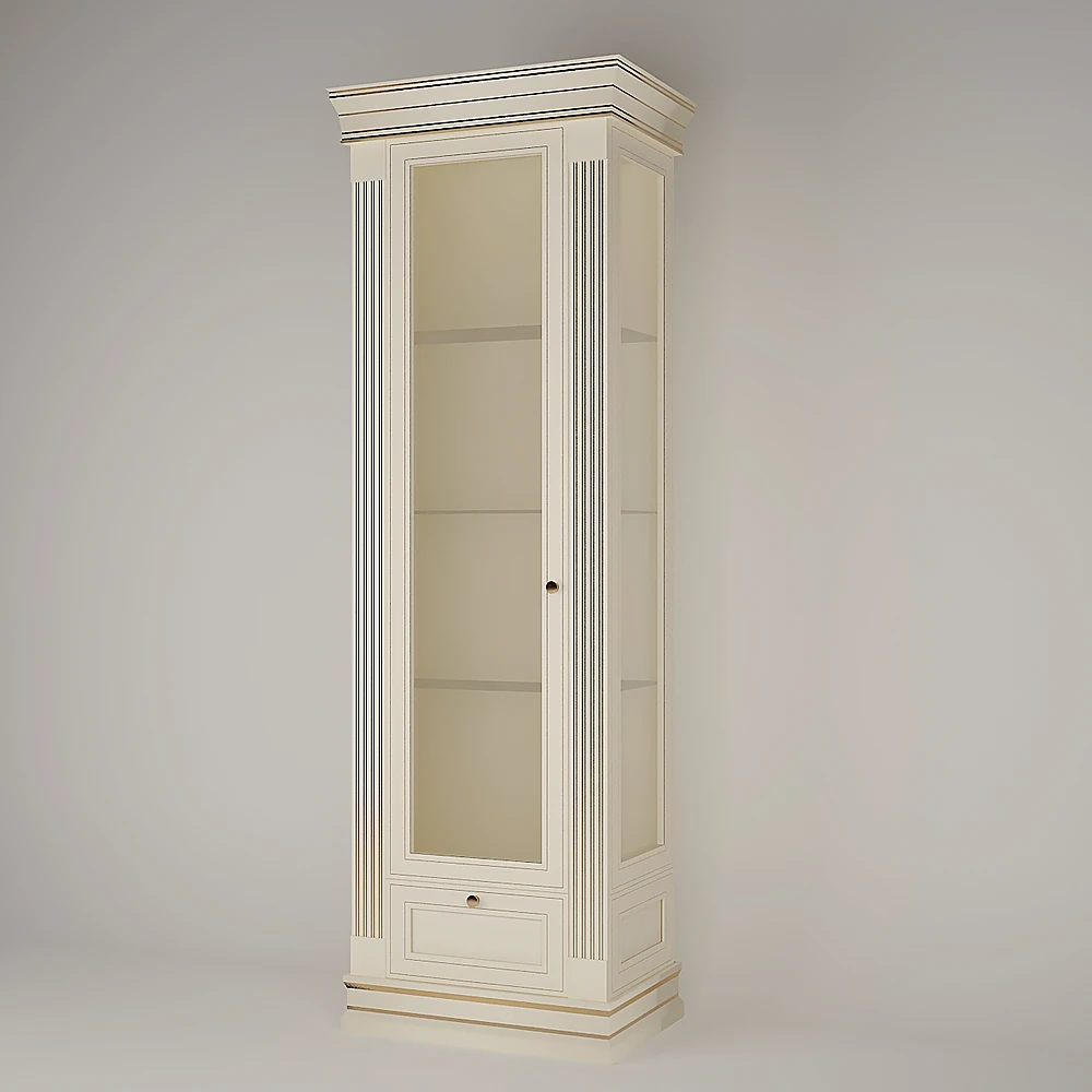 Classic Wood and Glass Display Cabinet