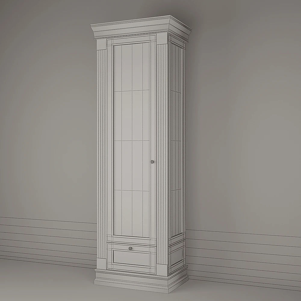 Classic Wood and Glass Display Cabinet (2)