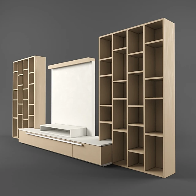 Modern Wooden TV Cabinet System
