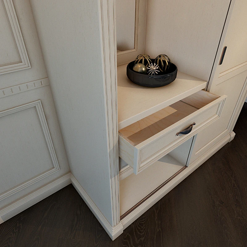 Hallway Wardrobe with Classic Wood Paneling (3)