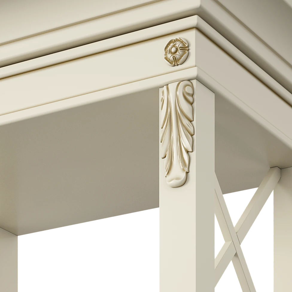 Showcase cabinet with glass shelves and classic details (2)