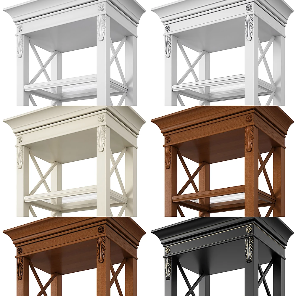 Showcase cabinet with glass shelves and classic details (3)