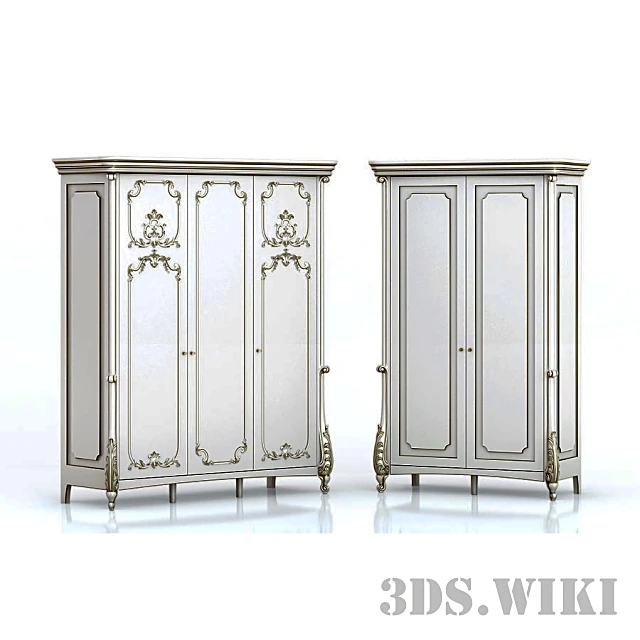 Classic Ornate Wood Wardrobe