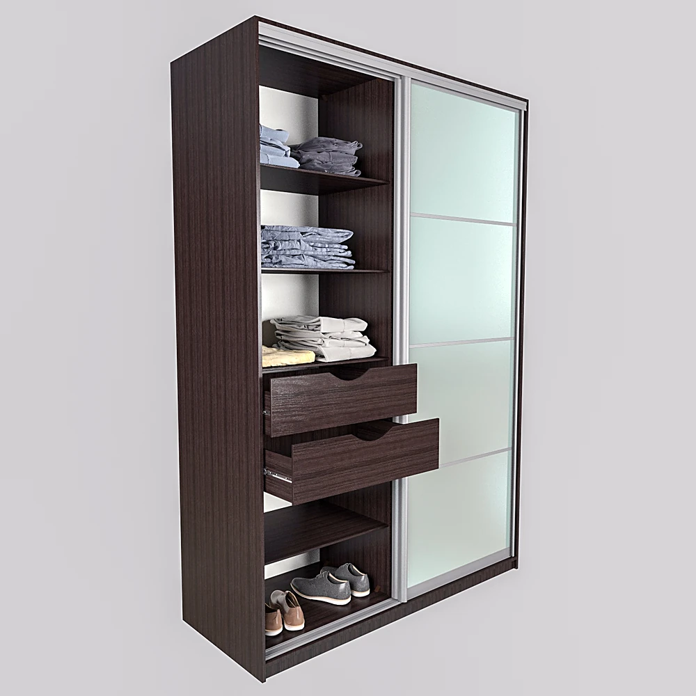 Contemporary Wardrobe with Frosted Glass Doors (2)