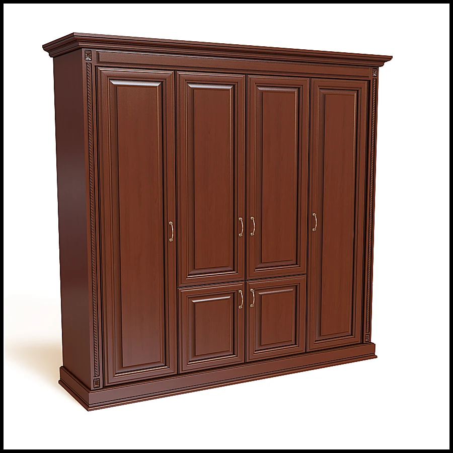 Wardrobe Closet with Classic Wood Paneling