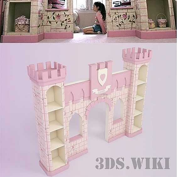 Pink Children's Play Castle Decor