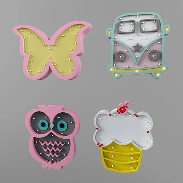 Children's Furniture Set with House-Shaped Elements (2)