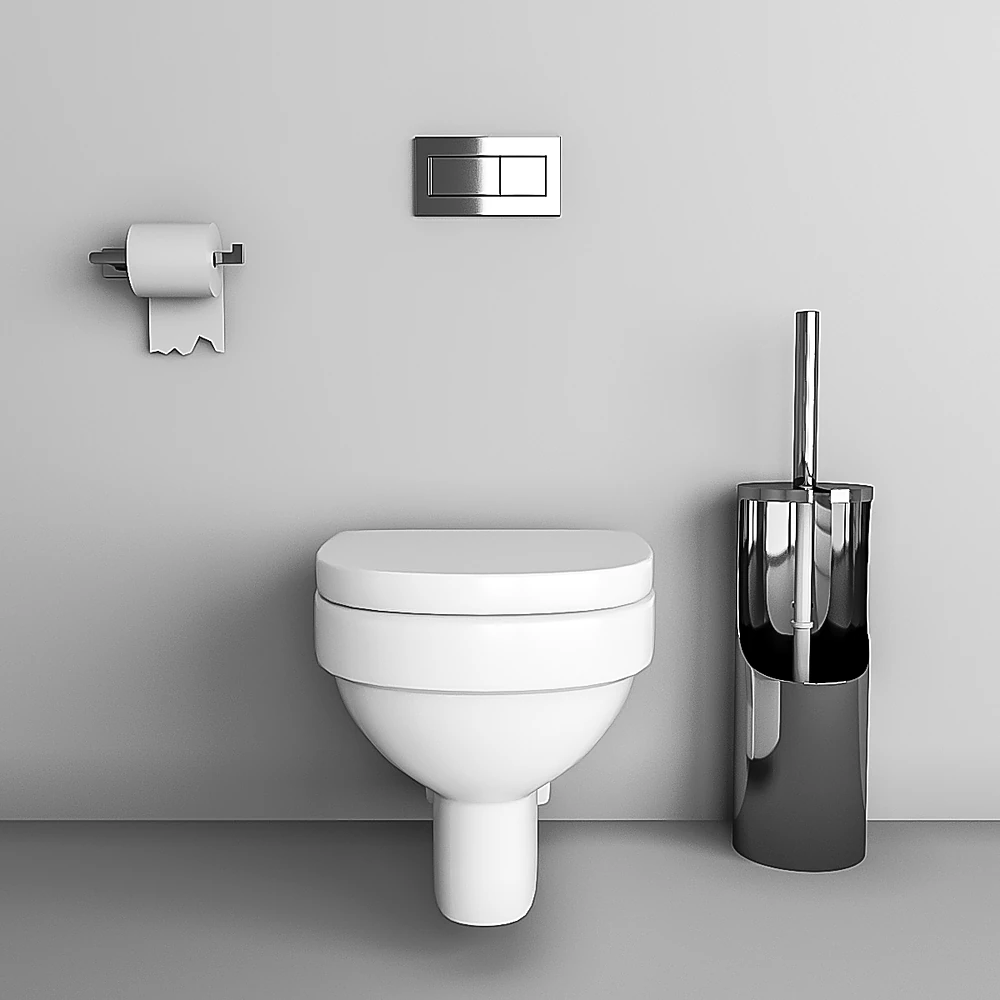 Modern Wall-Mounted Toilet Bowl Set
