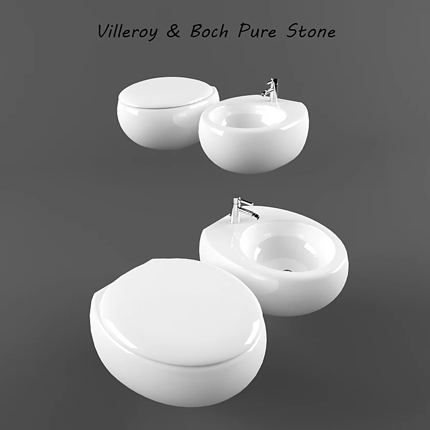 Toilet and Bidet Pure-Stone by Villeroy & Boch