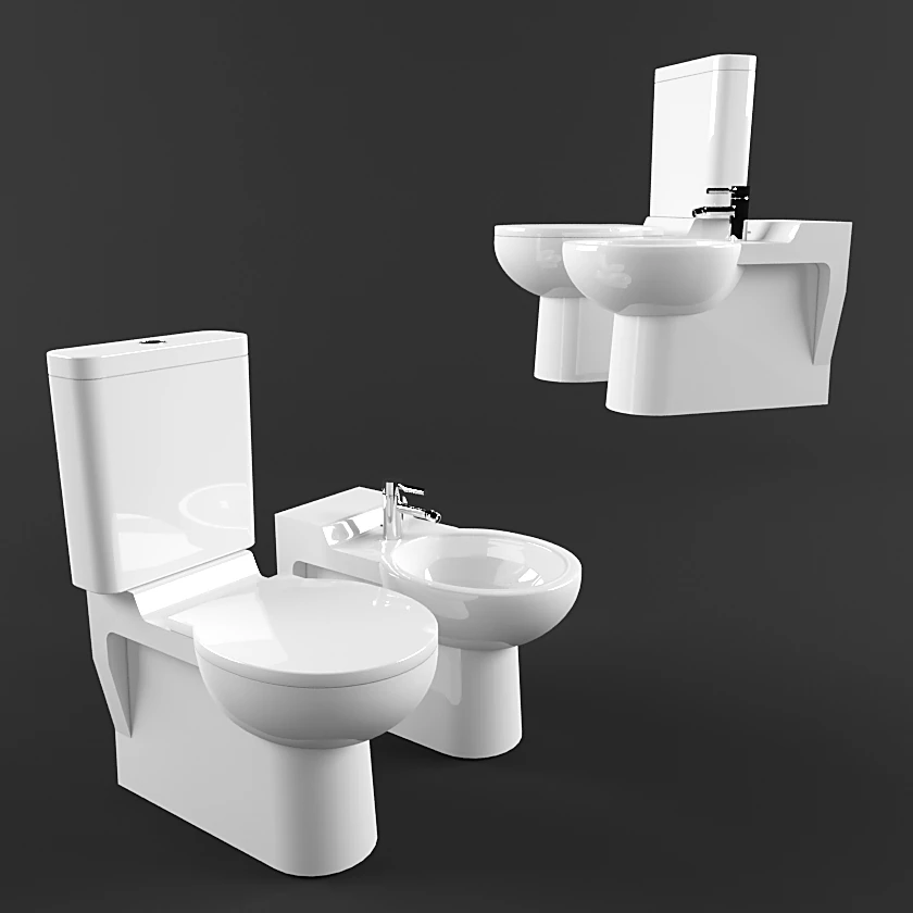 Toilet and Bidet Set Foster by Duravit