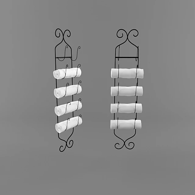 Decorative Metal Towel Holder with Scrollwork
