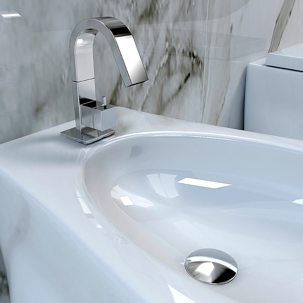 Contemporary Ceramic Wall-Hung Toilet and Bidet Set (2)