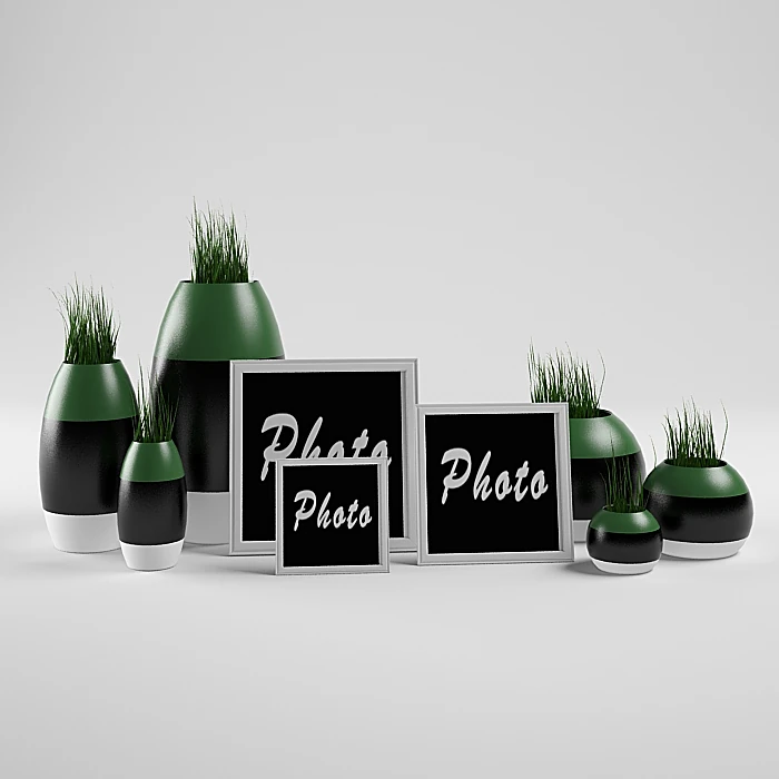 Plants / Vases / Decorative set 1