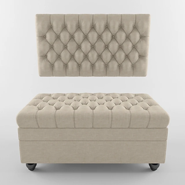 Tufted Fabric Ottoman Bench with Storage (3)