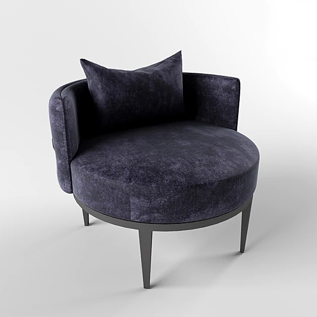 Modern Dark Fabric Armchair