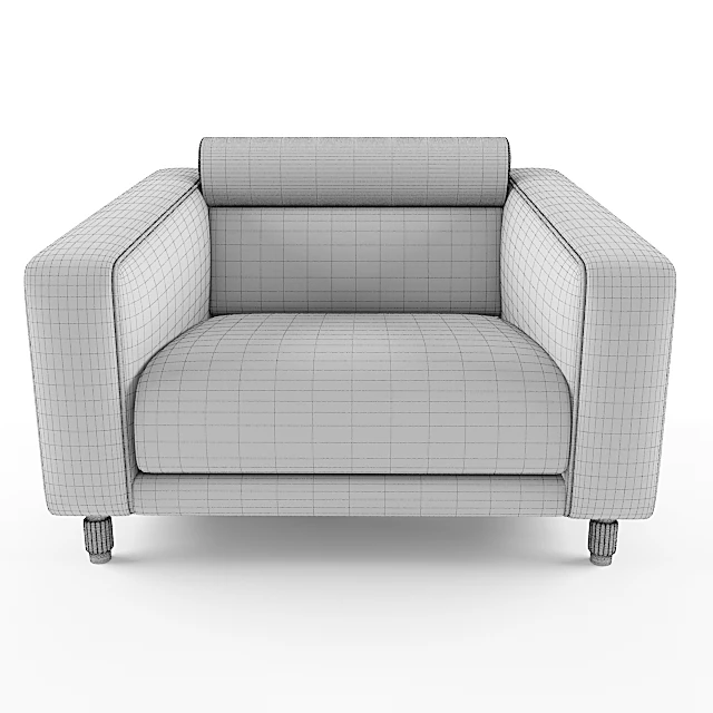 Modern Brown Leather Armchair (2)