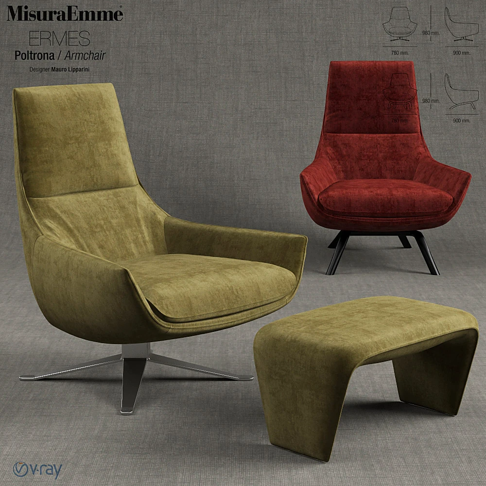 Armchair ERMES by MisuraEmme
