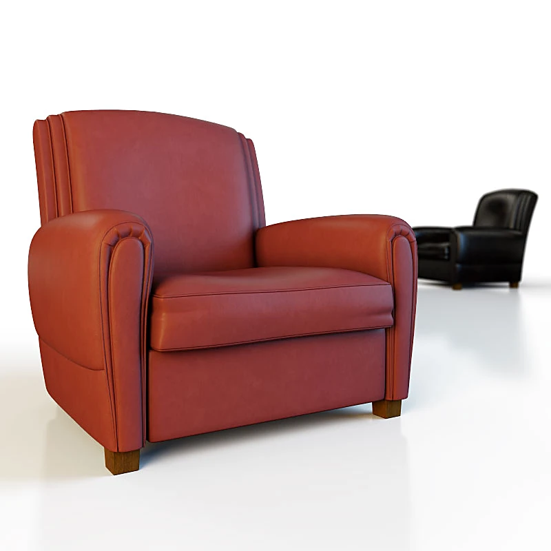 Armchair with Classic Leather Finish (2)