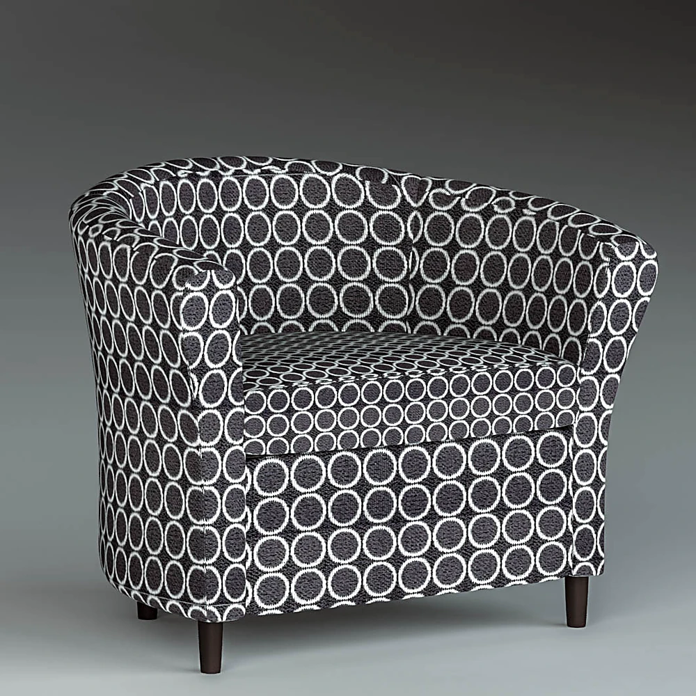 Armchair with Ethnic Style Fabric (2)