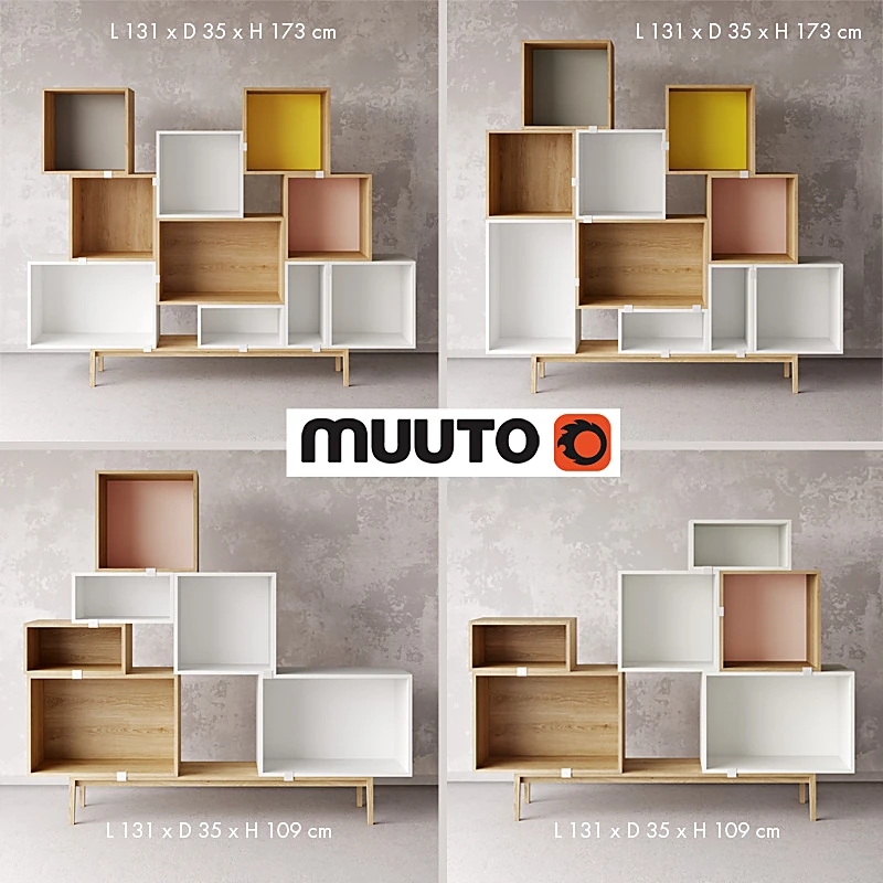 Modular Storage System Stacked by Muuto