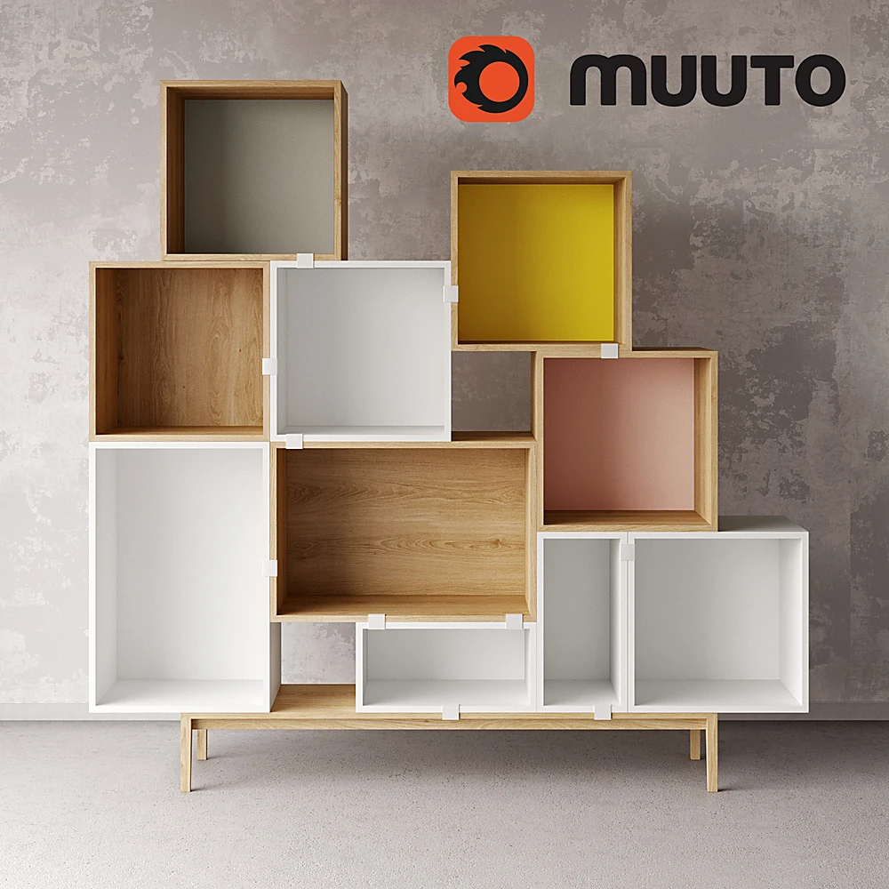 Modular Storage System Stacked by Muuto (2)