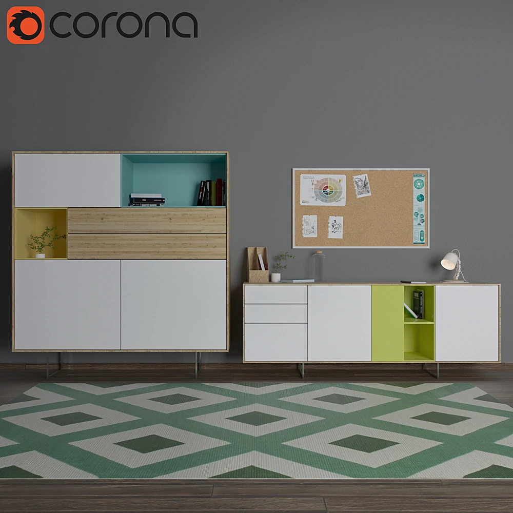 Modern Wardrobe and Chest of Drawers Set