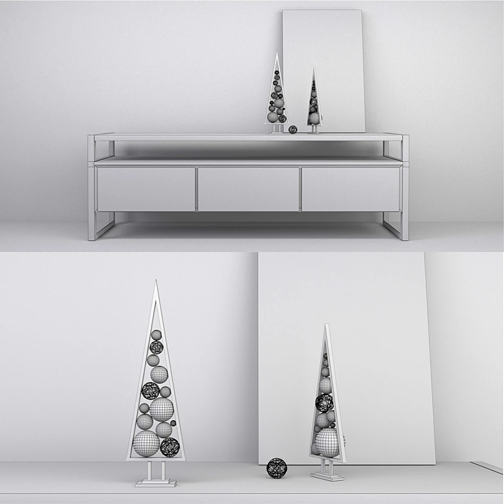 Wooden Storage Cabinet with Metal Frame (3)
